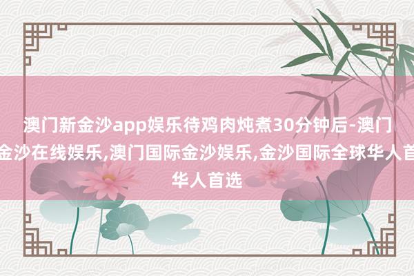 澳门新金沙app娱乐待鸡肉炖煮30分钟后-澳门新金沙在线娱乐,澳门国际金沙娱乐,金沙国际全球华人首选